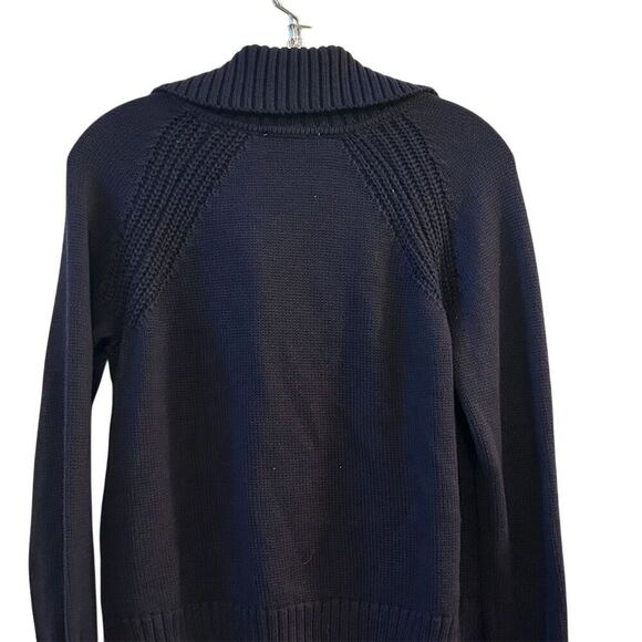 Industry Women's Medium Blue Collared Sweater Polo Ribbed Hem & Cuffs - Picture 7 of 9